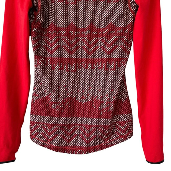 Nike Pro Women's Red White Hyperwarm Nordic Infinity Long Sleeve Shirt - Picture 16 of 16